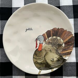 Rae Dunn Ceramic Thanksgiving and Fall Dinner Plate (Never Used)
